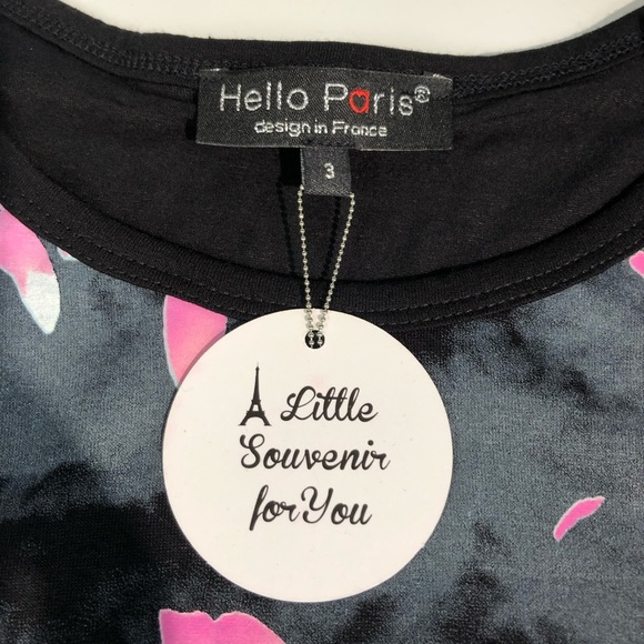 Women NWT Hello Paris tee, sz 3 - Picture 6 of 6